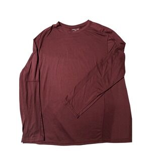 Swiss Tech Mens 2XL Merlot Red Long Sleeve Performance Shirt